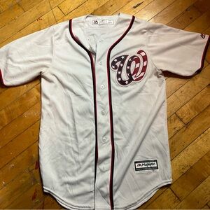 MLB Washington Nationals Stephen Strasburg #37 Stitched Majestic JERSEY Sz Sm